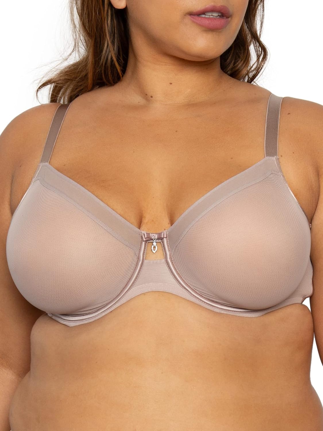 Curvy Couture Women's Sheer Mesh Full-Coverage Underwire Bra Review