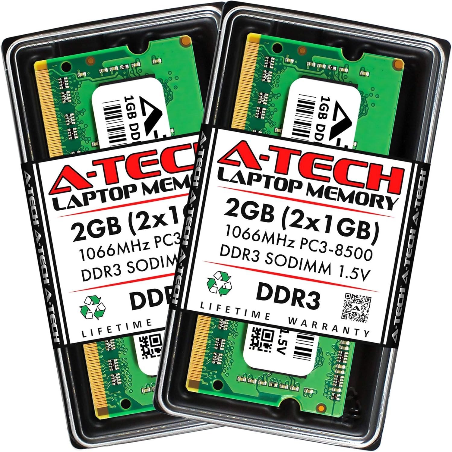 A-Tech 2GB DDR3 1066MHz Laptop RAM Memory Modules Upgrade