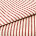 Roc-lon 44/45 in Cotton Woven Ticking Striped Red - 5 Yard Precut