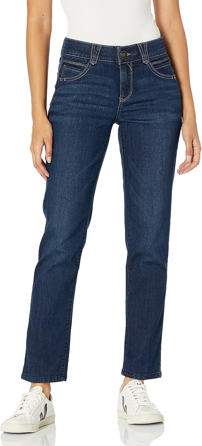Democracy Women's Petite Ab Solution Straight Leg Jean Review