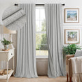 102 in Blackout Linen Cotton Textured Curtains - 2 Panel Set