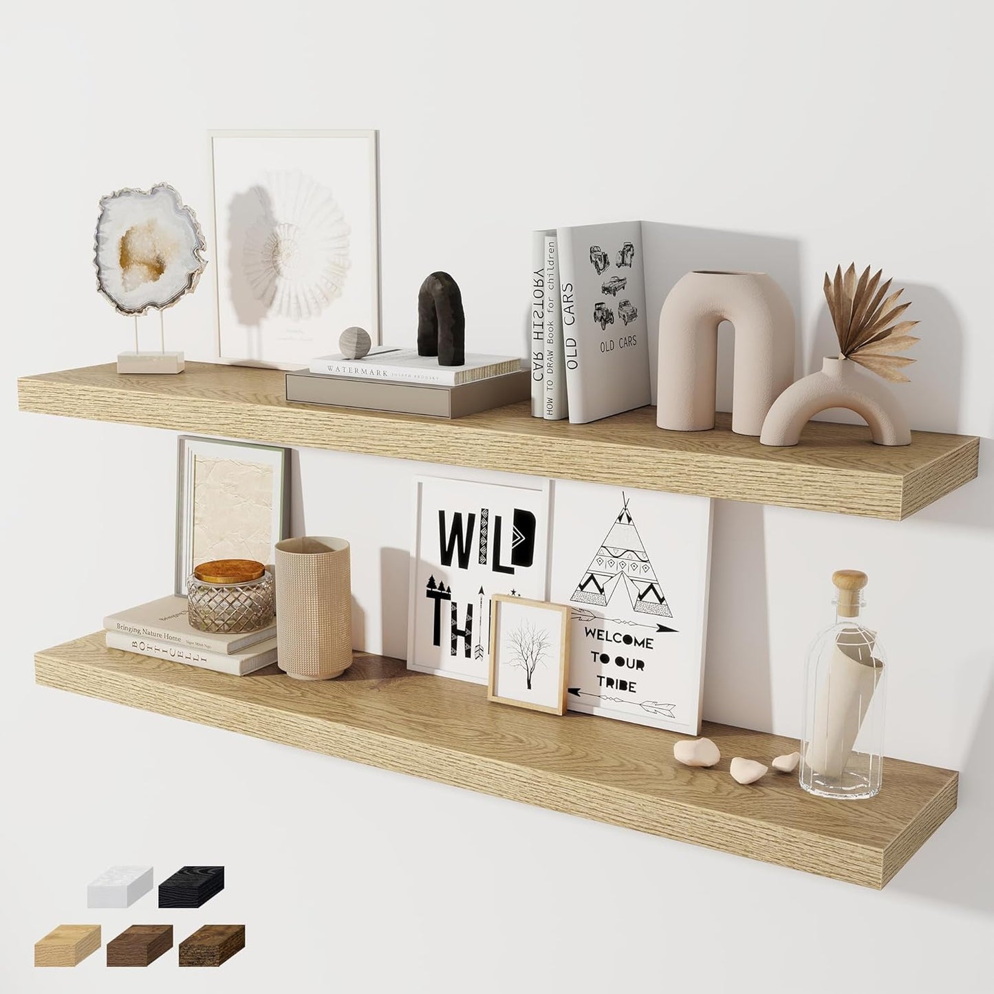 48 Inch Floating Shelves Set of 2 for Stylish Home Storage