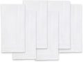 White Linen Napkins Set of 6 20 x 20 in - Classic Hemstitch