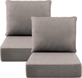 Luxury 6 in Outdoor Cushions 24x24x6 Seat Set of 2 - Thick Support