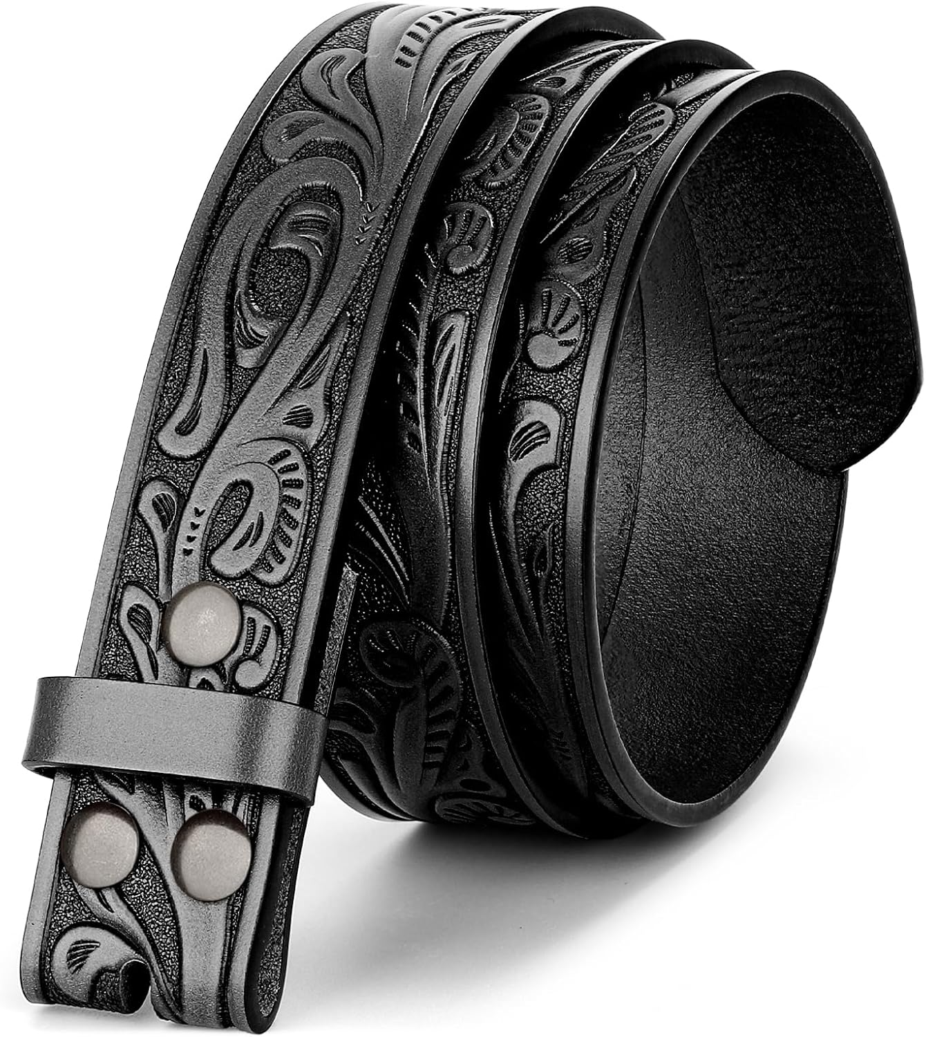 Western Leather Belt Strap for Men Women Cowboy Cowgirl Style