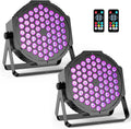 RGB Par Can Stage Lights 60LED 90W Dimmable - Remote & DMX Control