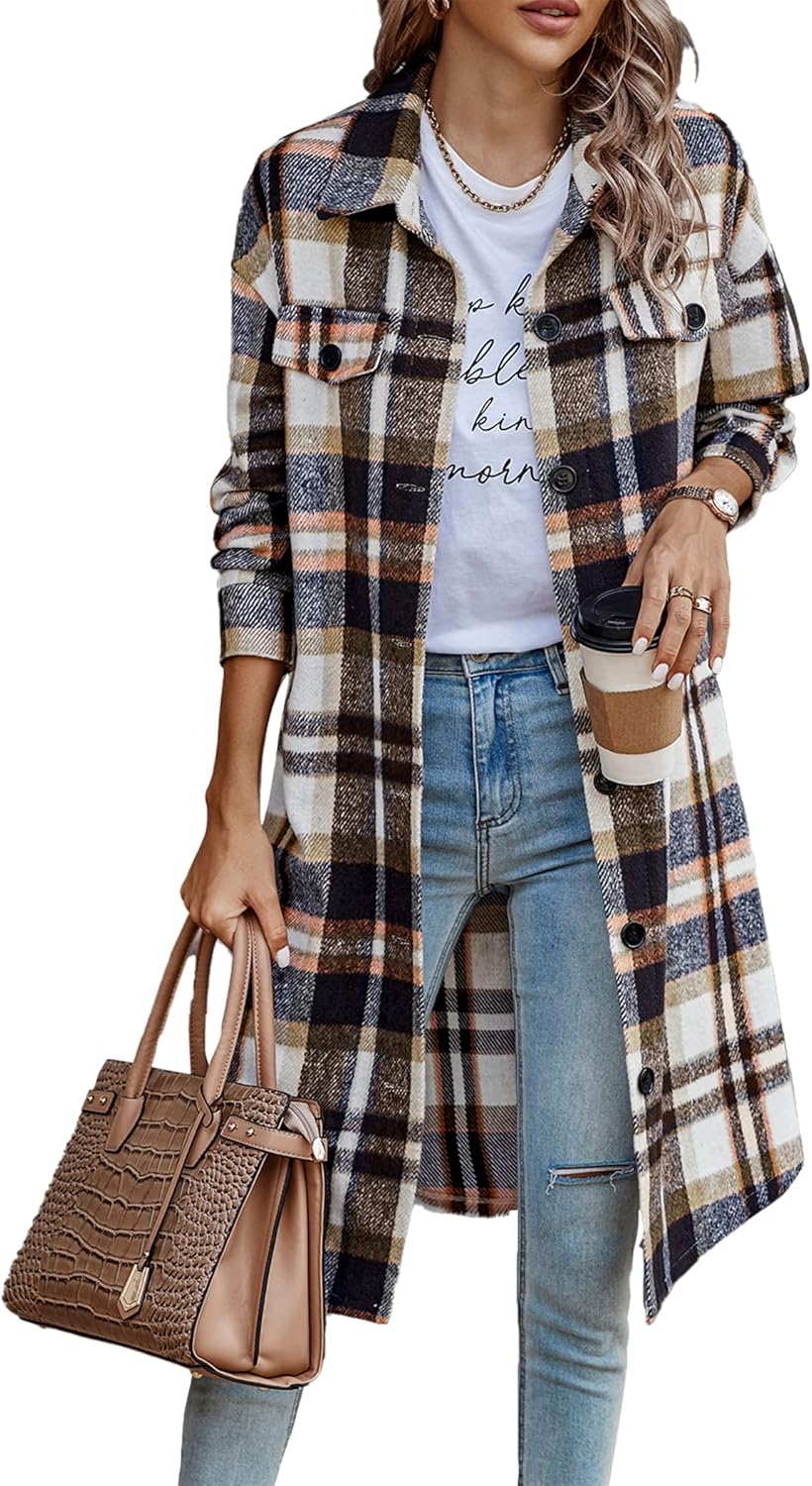Womens Plaid Shacket Jacket for Fall Fashion 2025 Style