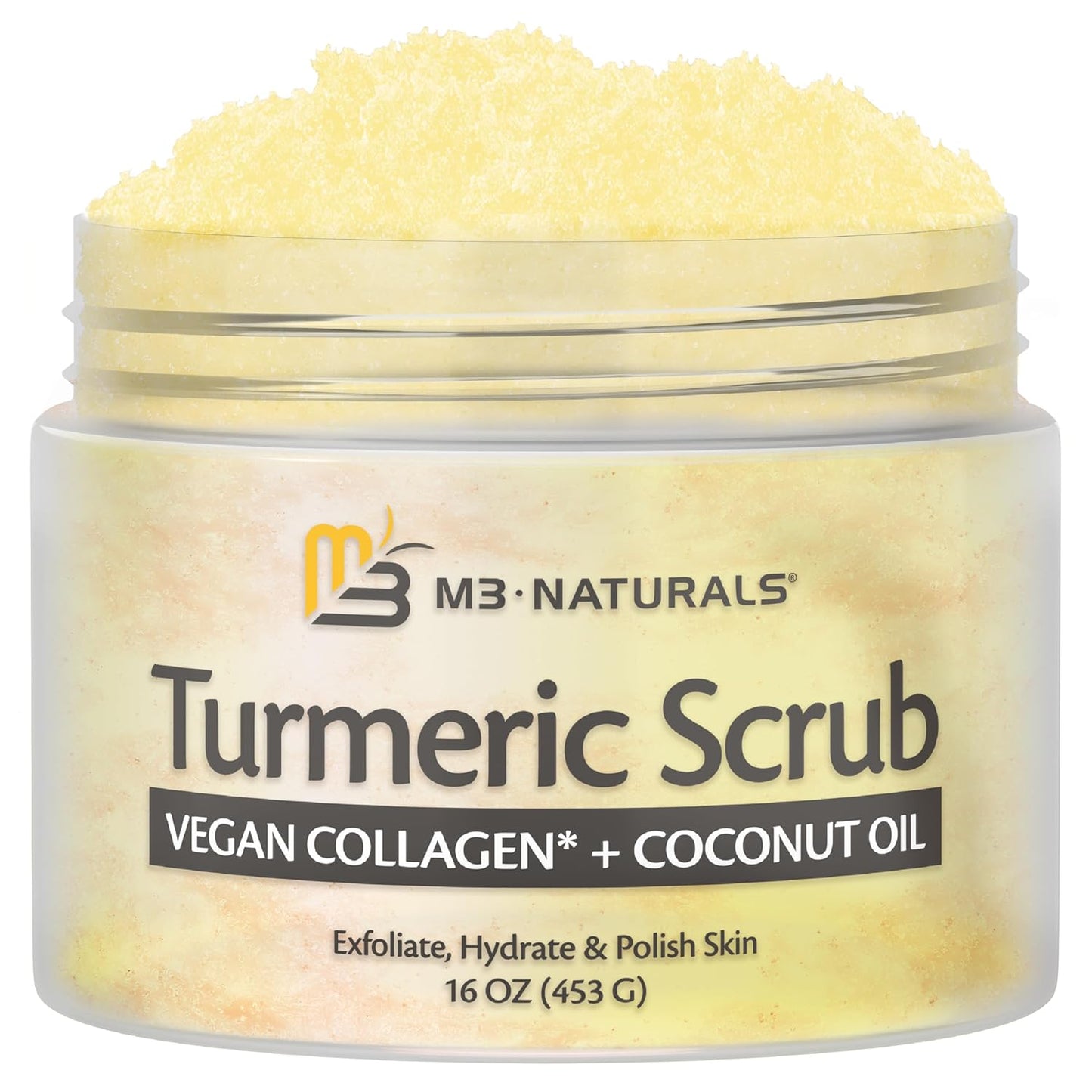 Exfoliating Turmeric Scrub with Collagen and Coconut Oil for Skin