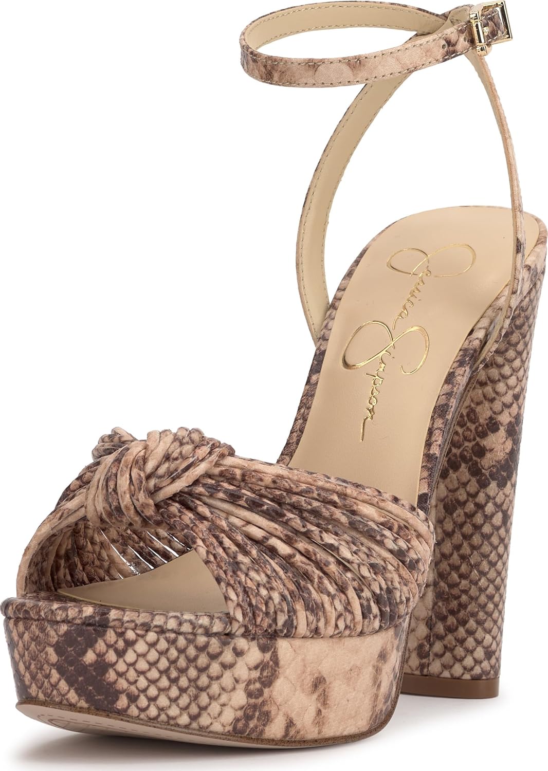 Jessica Simpson Womens Block Heel Ankle Strap for Chic Style