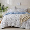 Floral King Duvet Cover Set with Zipper Closure for Comfort