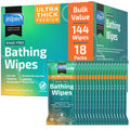 Inspire Ultra Thick Rinse Free Body Wipes - Extra Large Bathing Wipes