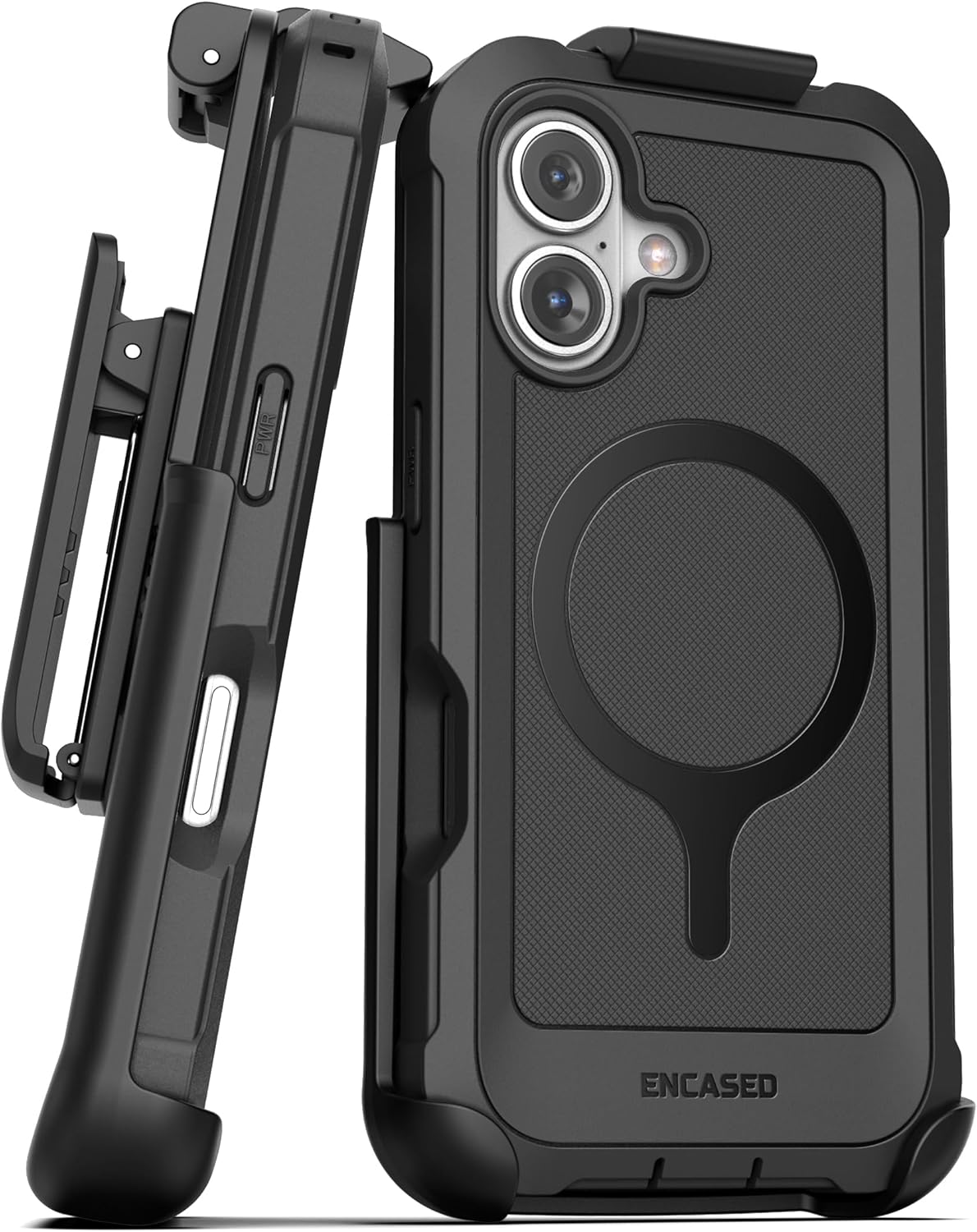 Encased Protective Case for iPhone 16 with Belt Clip Holster