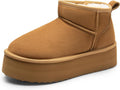 Platform Mini Boots for Women Suede Genuine Leather (Style DP4N)