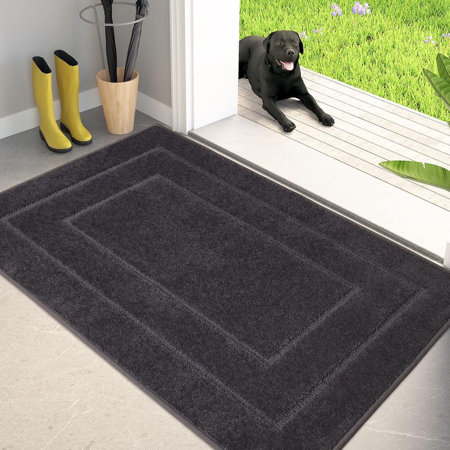 Dirt Trapping Door Mat 34in x 59in Non-Slip for Pets