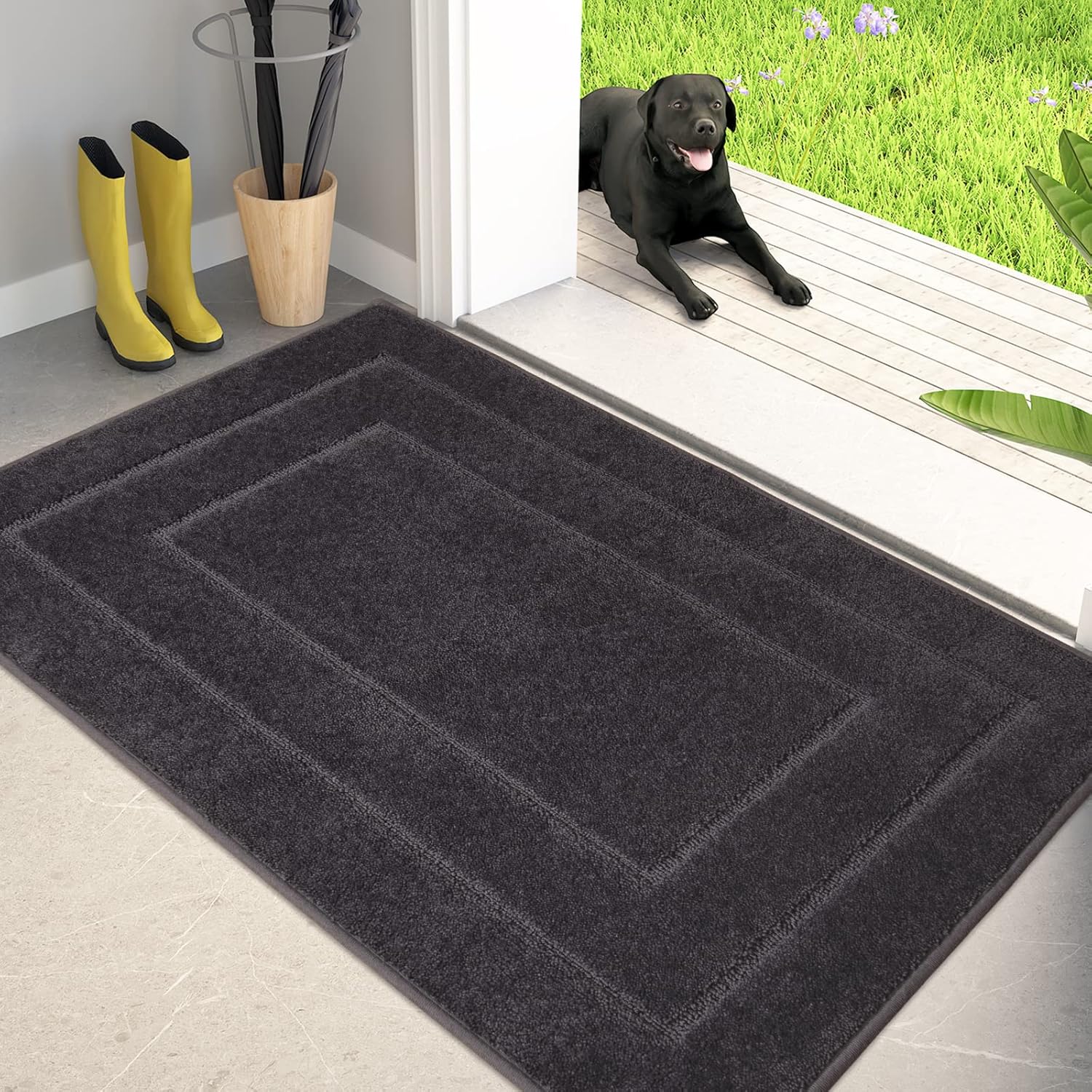 Dirt Trapping Door Mat 34in x 59in Non-Slip for Pets