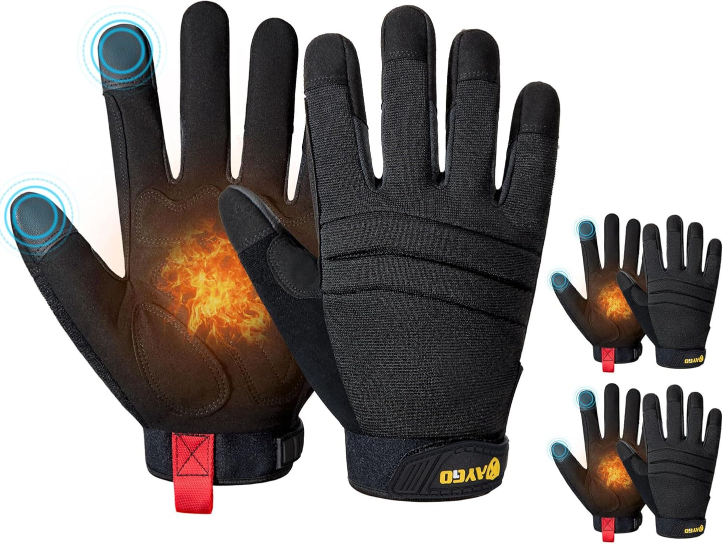 KAYGO Insulated Mechanic Work Gloves for Winter Safety Tasks