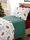 Christmas Quilt Set Twin/TXL Size - Lightweight Festive Coverlet