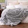 Ultra Soft Cozy Faux Fur Throw Blanket for Couch and Bed