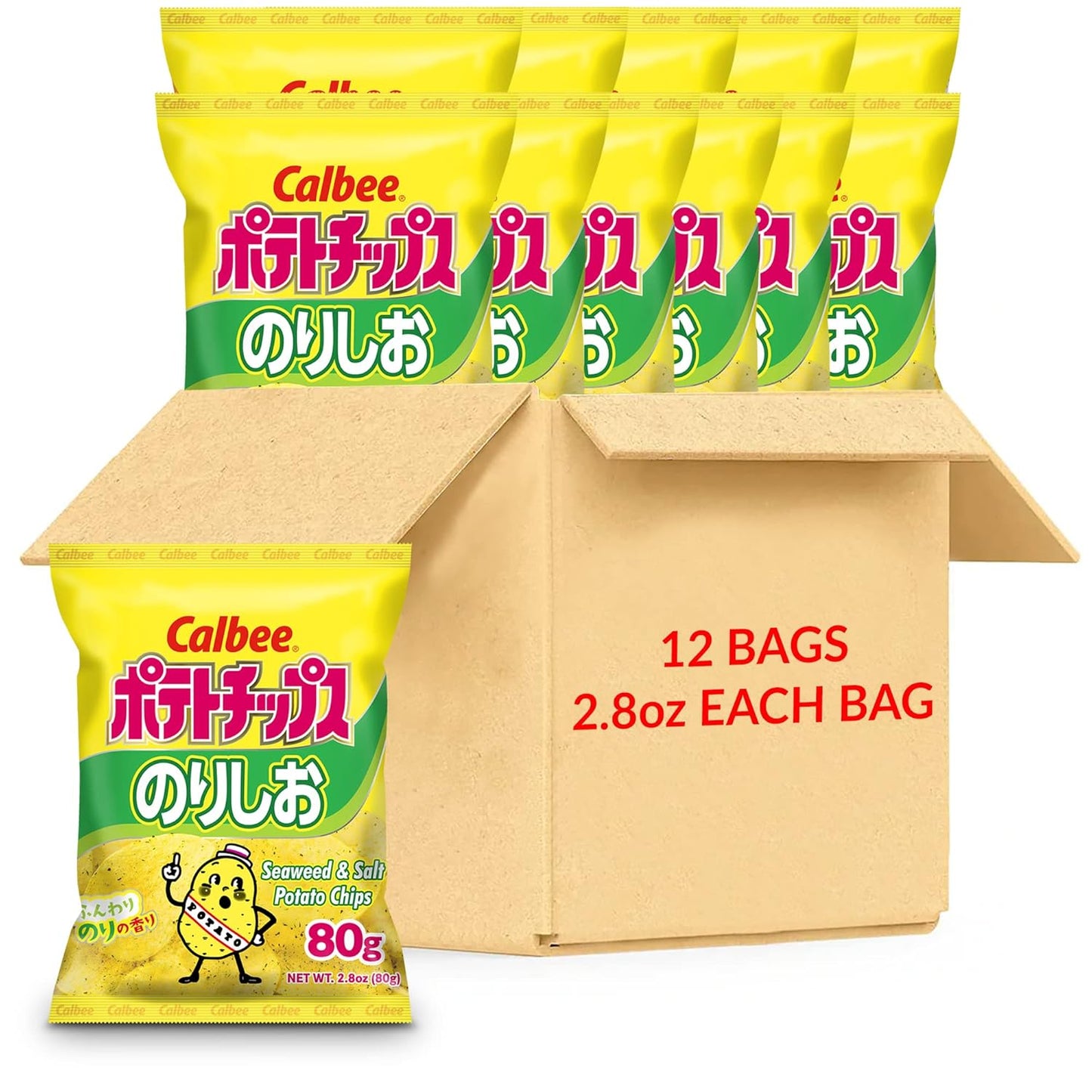 Calbee Potato Chips Seaweed & Salt - Authentic Japanese Snack