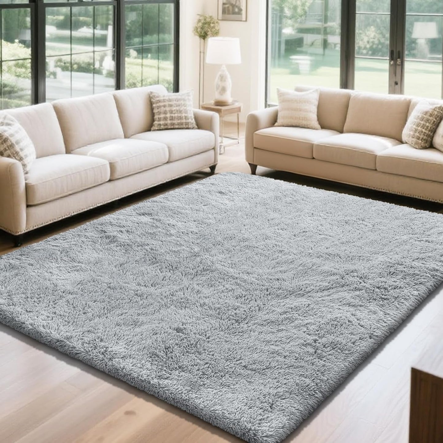 Fluffy Rug Shaggy Area Rug for Bedroom and Living Room Decor