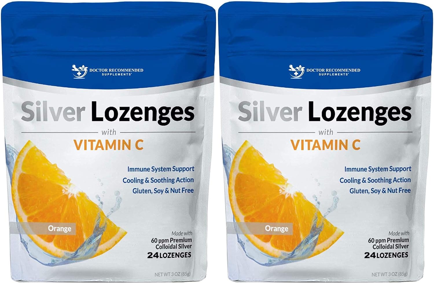 Premium Nano Silver Lozenges with Vitamin C for Immune Support