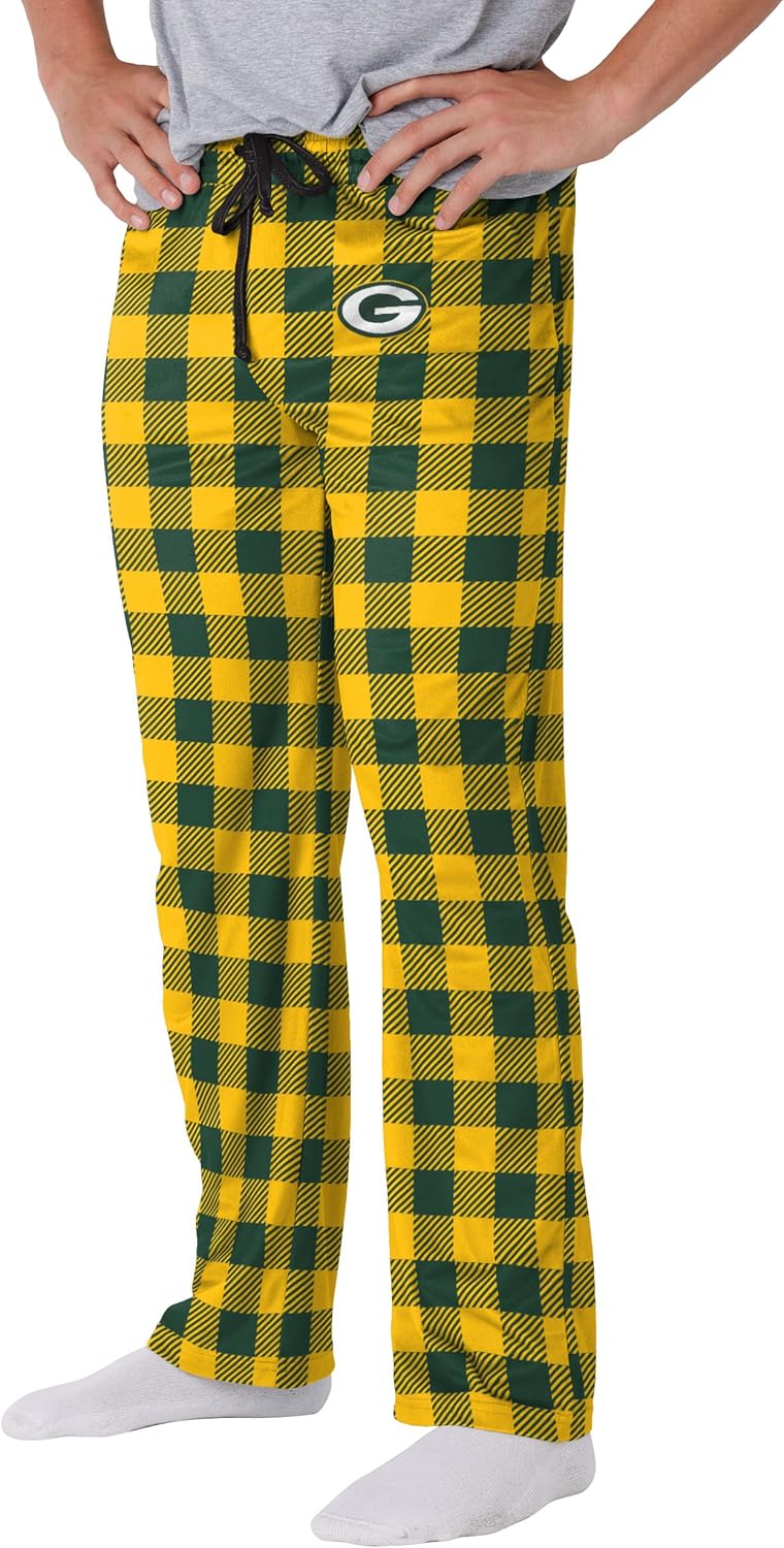 FOCO Men's NFL Team Logo Buffalo Check Lounge Pants for Comfort