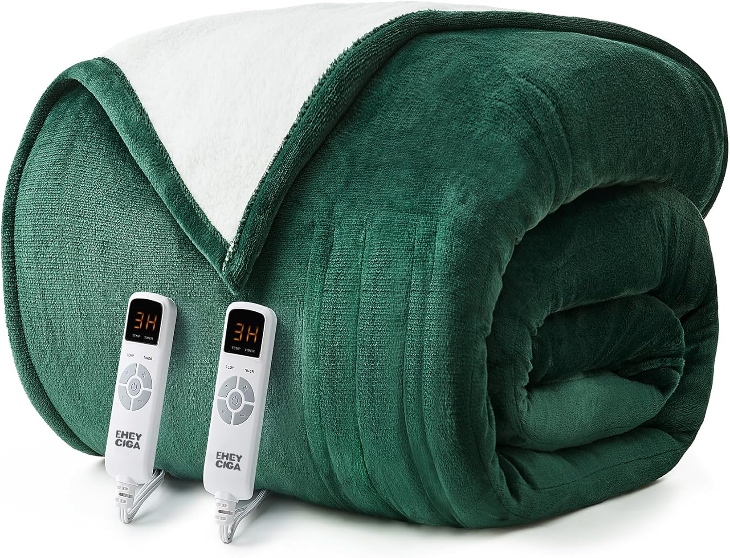 EHEYCIGA Heated Blanket King Size with 9 Heating Levels