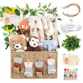 Wooden Woven Baby Shower Crate Foldable Storage Basket - Gift Box