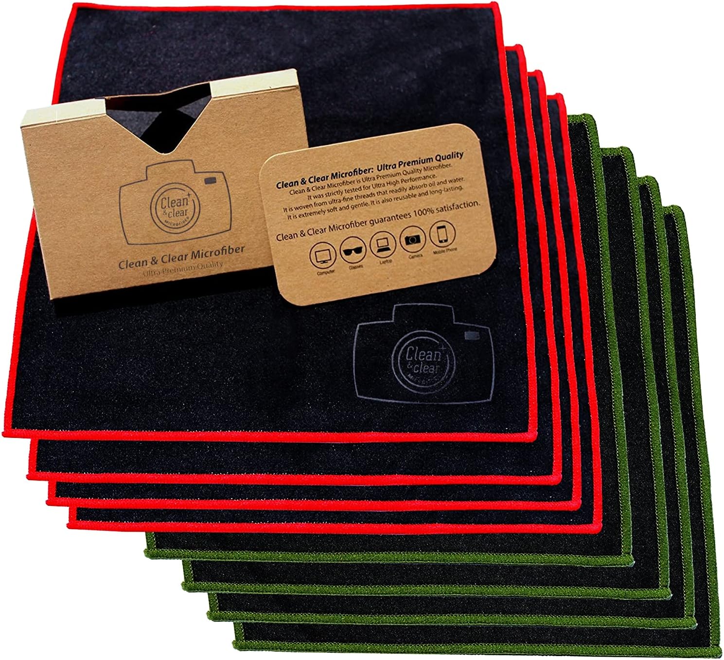 8 Pack XL Microfiber Cloths - Ultimate Lens Care