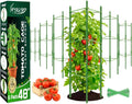Tomato Cage 6-Pack Plant Support Stakes - Adjustable Garden Trellis