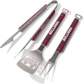 NCAA Spirit Series 3pc BBQ Set - Heavy-Duty Stainless Steel
