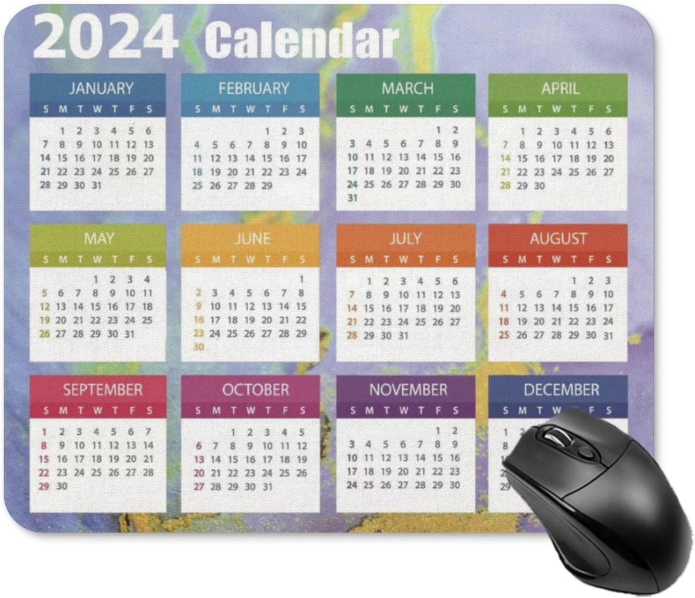 2024 Mouse Pad Calendar - Non-Slip Gaming Mat by Akcdone