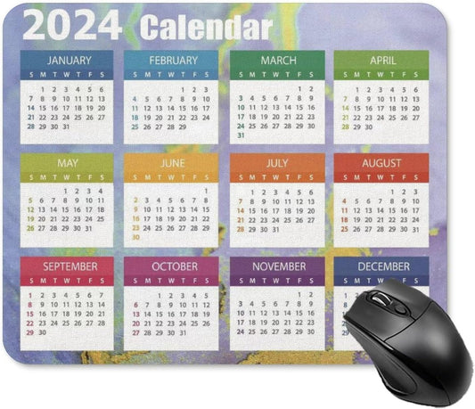 2024 Mouse Pad Calendar - Non-Slip Gaming Mat by Akcdone