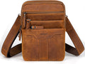 Leather Messenger Bag for Men Small Sling Shoulder Bag - Compact