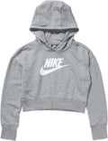 Nike Girl's Sportswear Club Fleece Crop Hoodie - Modern Fit Comfort