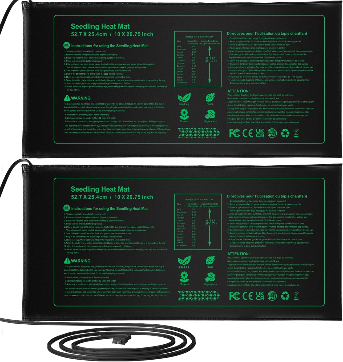 Waterproof Plant Heating Mat for Rapid Seedling Growth