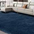 7x10 Area Rug Navy Blue Shag Area Rug for Living Room - Soft Plush