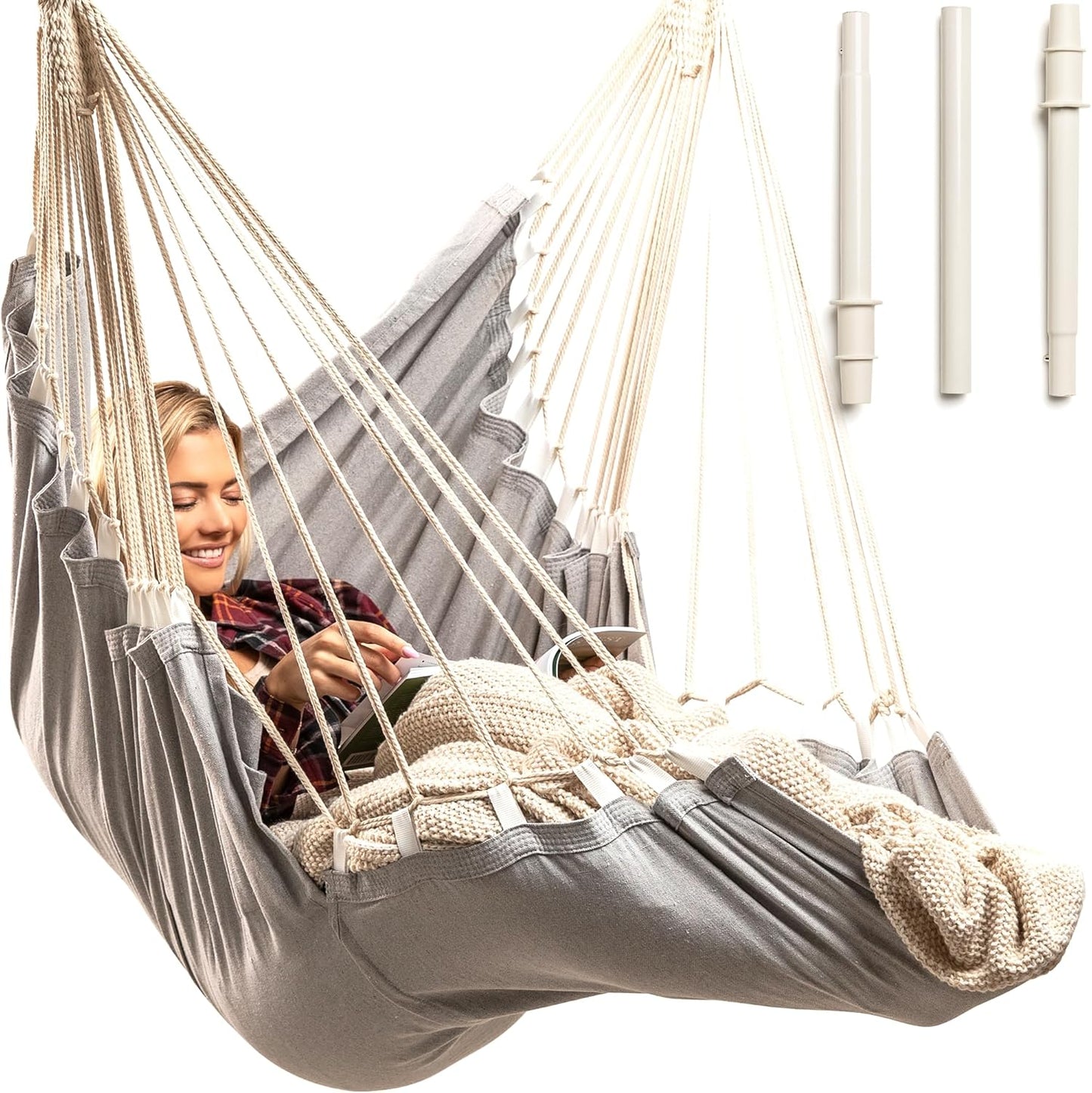 Hanging Hammock Chair Swing for Indoor & Outdoor Relaxation
