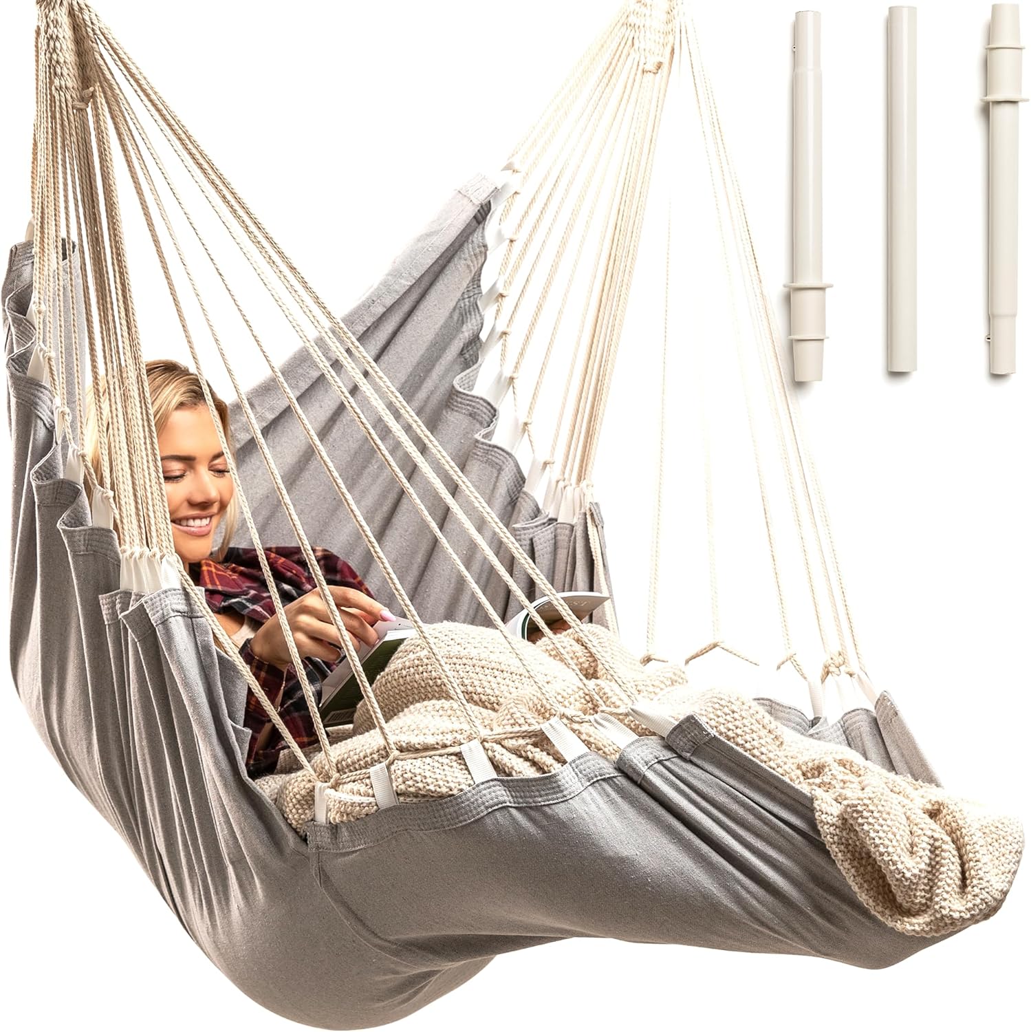 Hanging Hammock Chair Swing for Indoor & Outdoor Relaxation