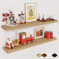 Floating Shelves 36 in Rustic Wood Set of 2 - Deep Wall Mounted