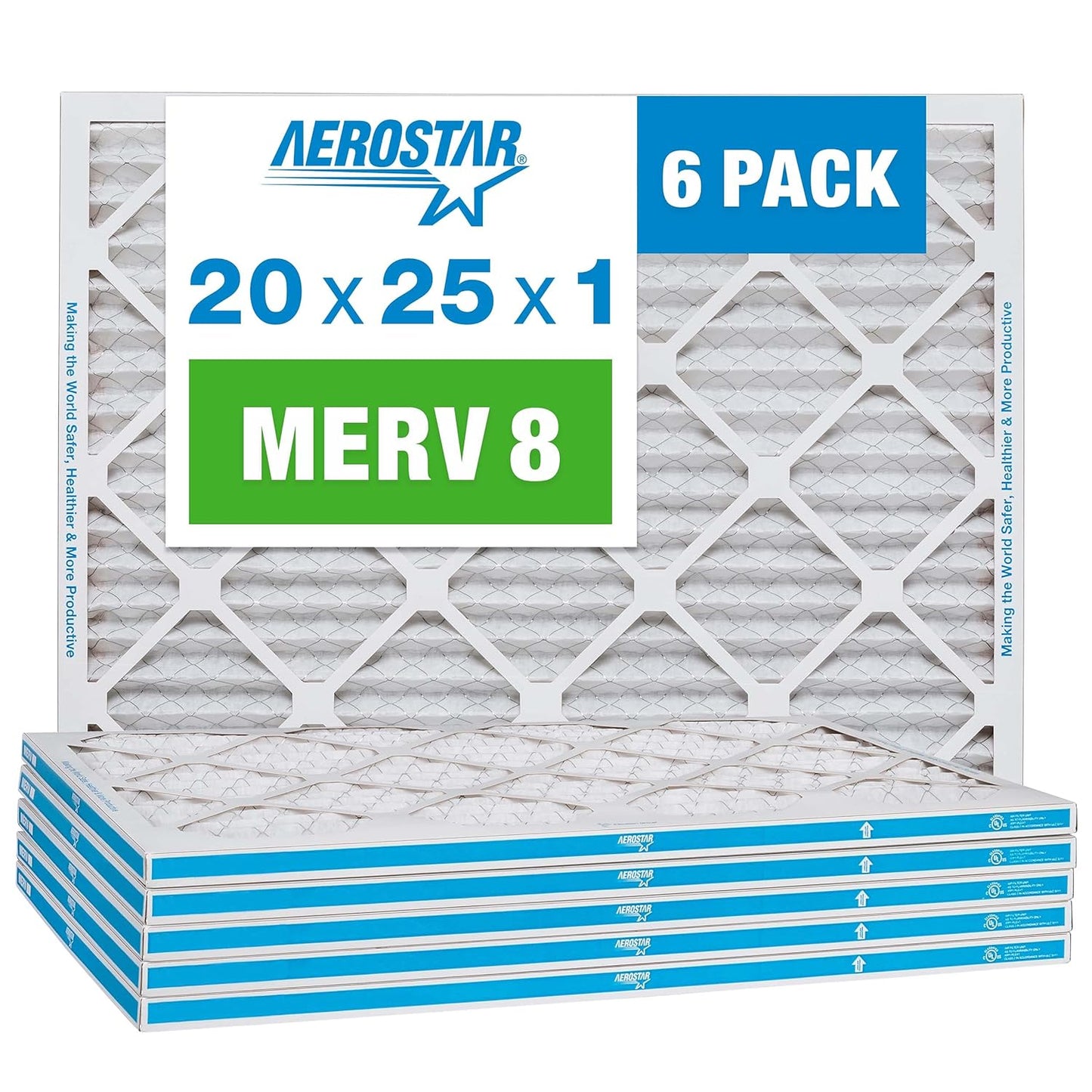 Aerostar 20x25x1 MERV 8 Filters for Cleaner Air Quality