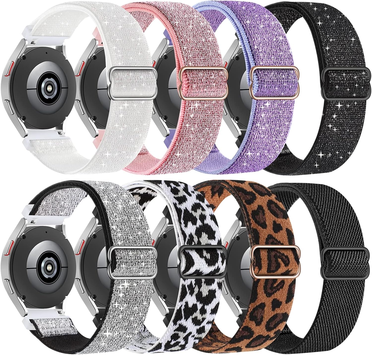 Bolesi 8 Pack Nylon Watch Bands for Galaxy & Active 2