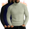 Men's 3-Pack Turtleneck Ribbed Sweater - Slim Fit Layering