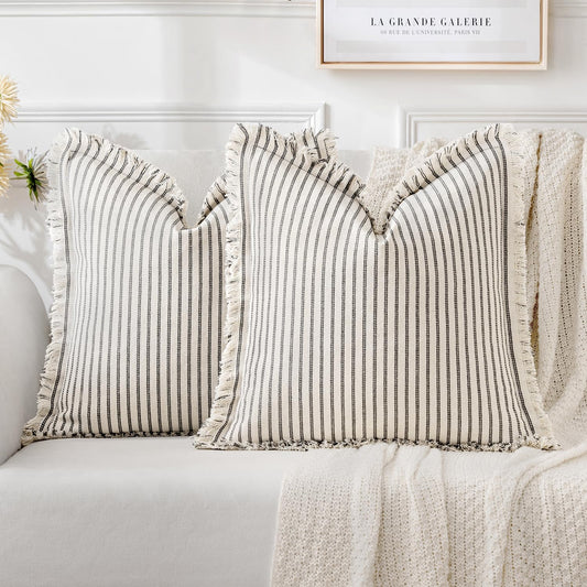 MIULEE 26x26 Inch Gray Pillow Covers for Chic Home Decor