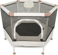 Kids Trampoline with Safety Net and Basketball Hoop - Compact Toddler