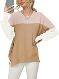 Oversized Crewneck Batwing Sleeve Sweater Top for Women