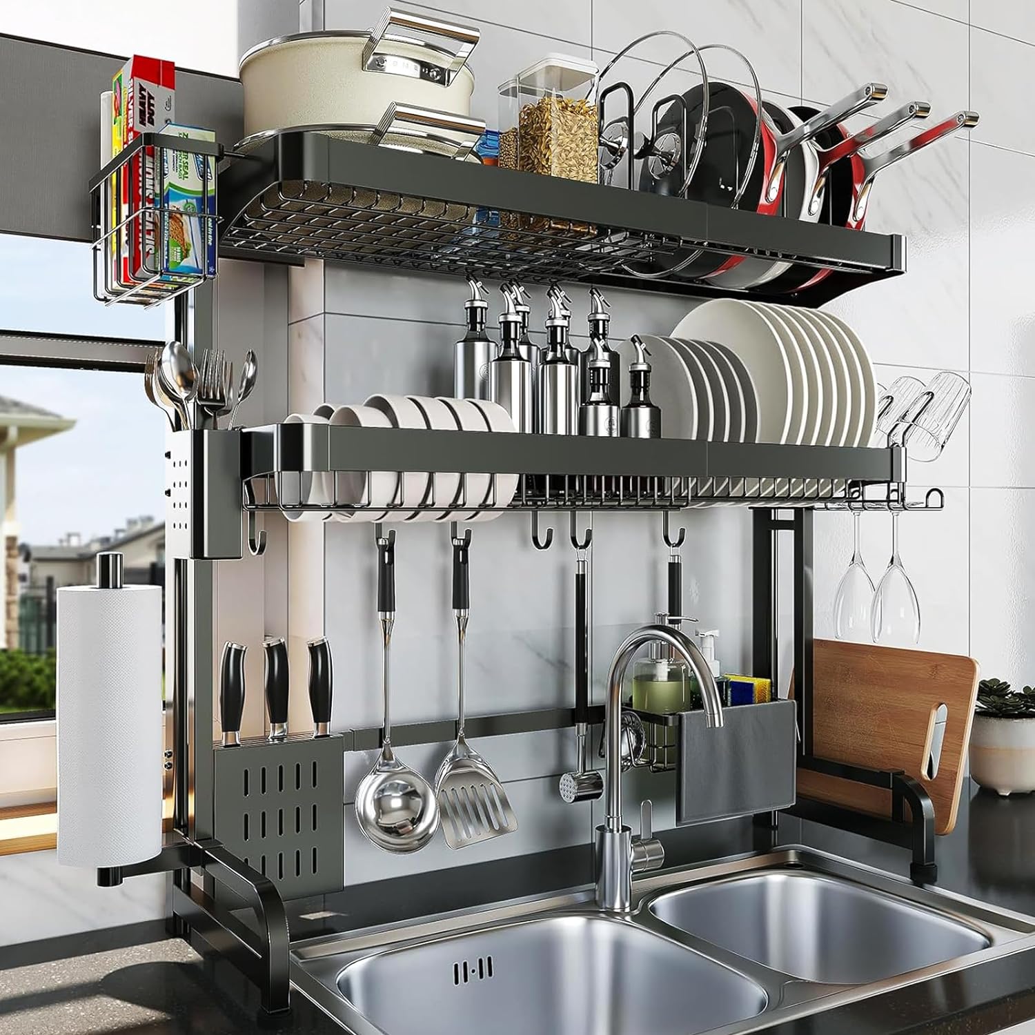 Over The Sink Dish Drying Rack for Kitchen Counter Organization
