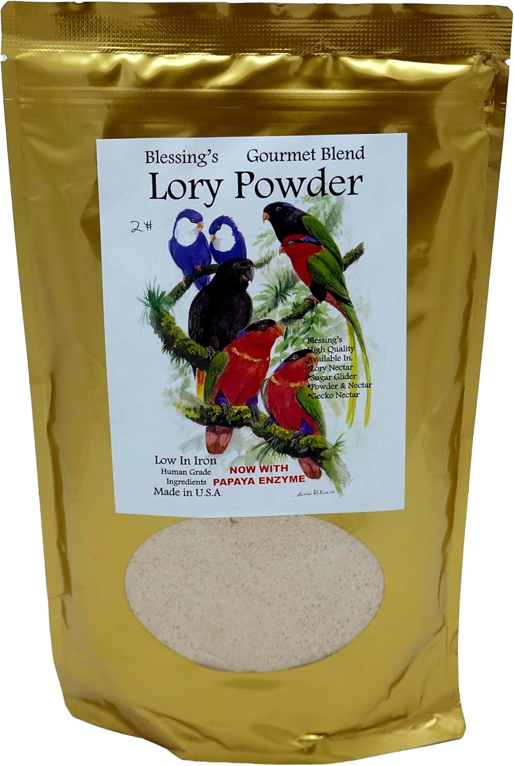 Blessings Gourmet Lory Powder Dry Lorikeet Food for Health