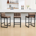 Bar Stools Set of 3 26in Counter Height - Comfortable Modern Seating