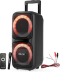 Party Speaker Dolphin SP-2080RBT Dual 8in Portable Bluetooth - Deep